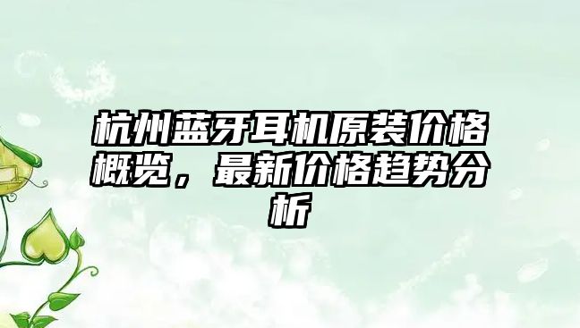 杭州藍(lán)牙耳機(jī)原裝價(jià)格概覽，最新價(jià)格趨勢(shì)分析